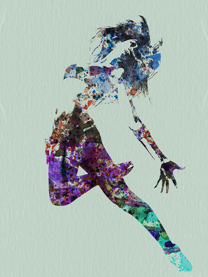 677x900 Dancer Watercolor Painting By Naxart Studio