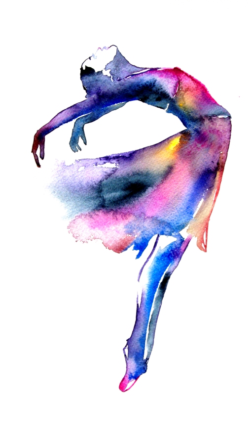 507x900 More Than Dance Watercolor Art Print