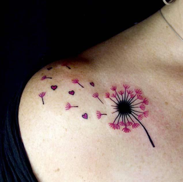 635x631 Watercolor Dandelion Tattoos