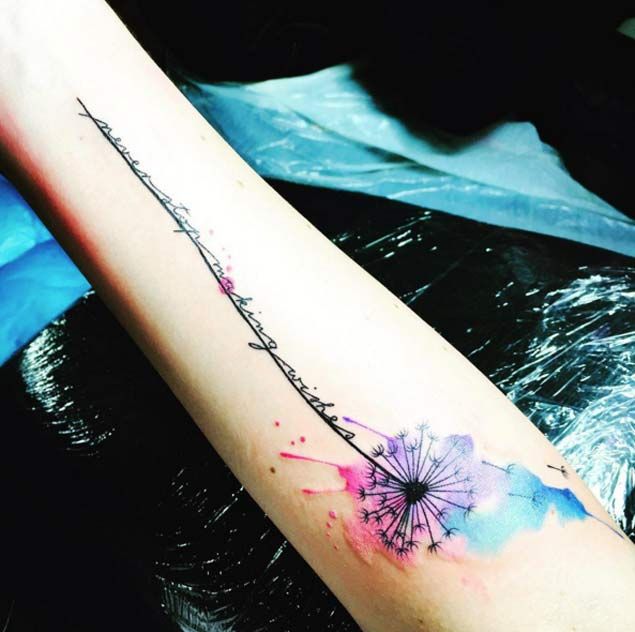 635x632 50 Devastatingly Delightful Dandelion Tattoos Tattoos On Women