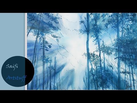 480x360 Deep Dark Forest Using 2 Watercolors Saifi Artstuff