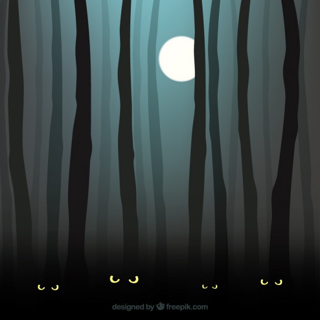 626x626 Monster In Dark Forest Vector Free Download