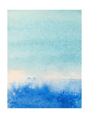 366x488 Light And Dark Blue Watercolor Background 2 Prints By Kathie