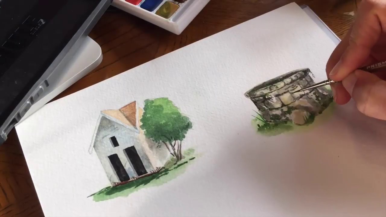 1280x720 Painting Watercolor From Light To Dark