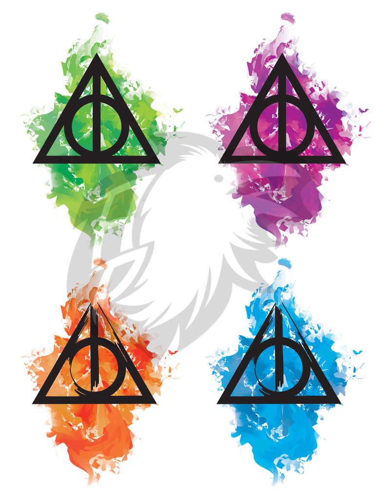 786x1017 Deathly Hallows Watercolor Tattoos By Albinoraven666fanart On