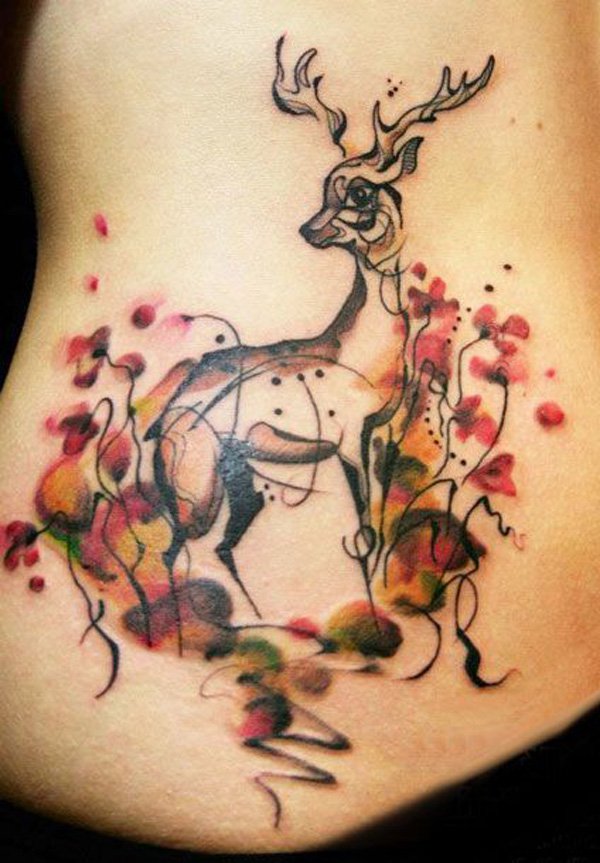 600x863 45 Inspiring Deer Tattoo Designs Art And Design