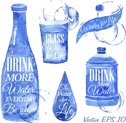 425x412 Water Design Elements Watercolor Vector Free Vectors Ui Download