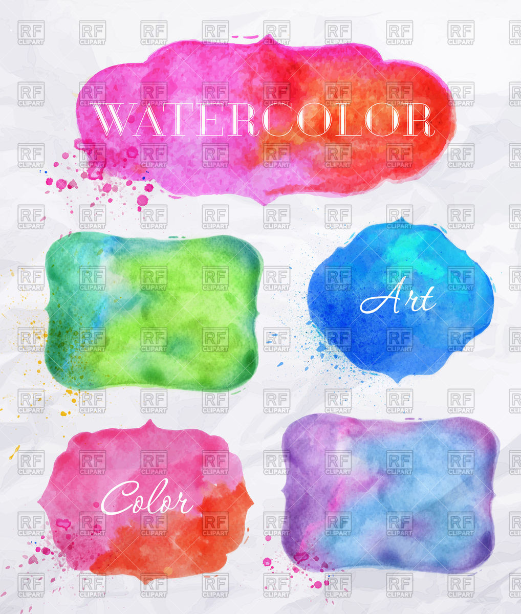 1018x1200 Watercolor Labels Design Elements Vector Image Vector Artwork Of