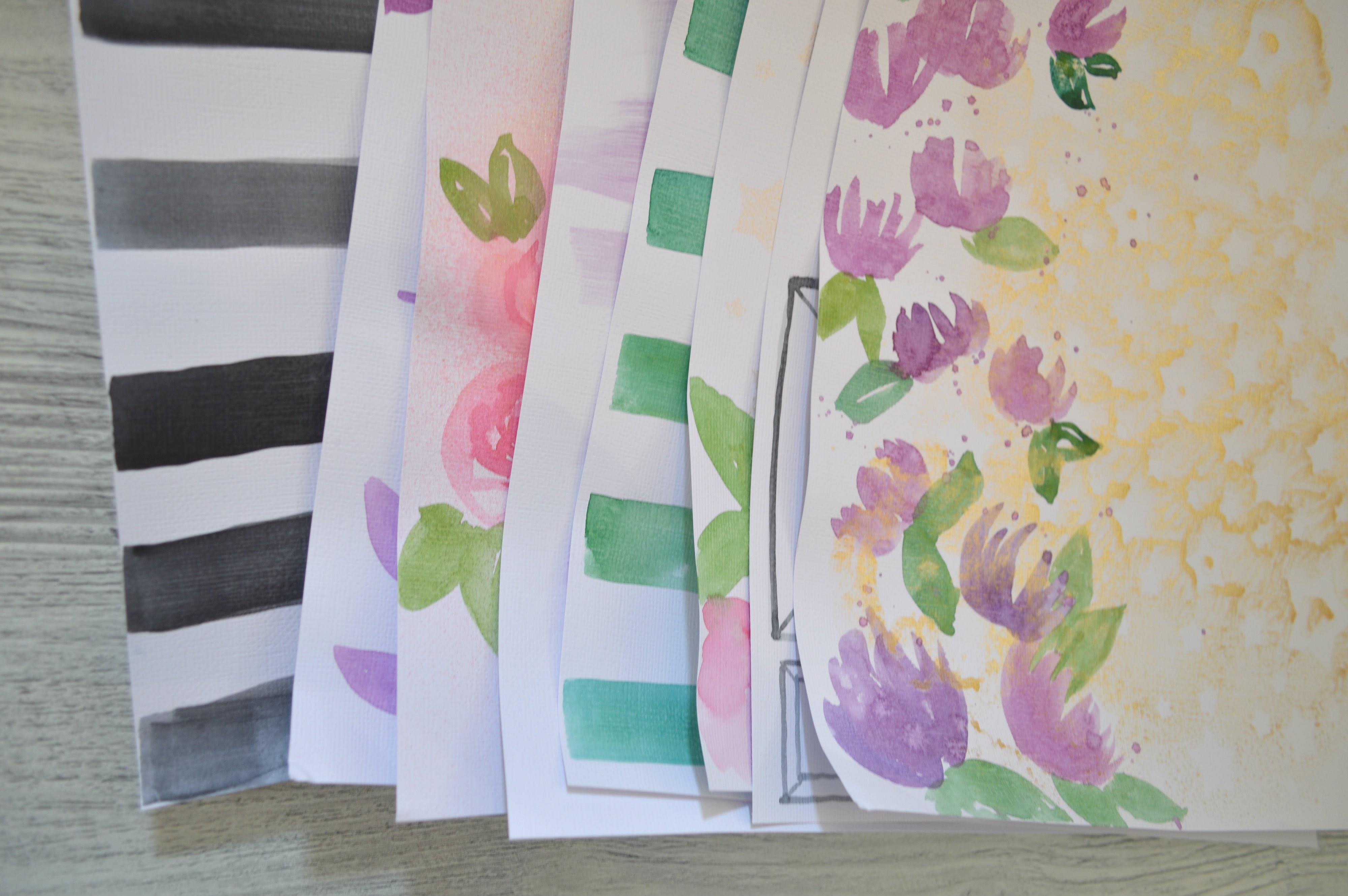 4000x2660 Diy Watercolor Designed Patterned Paper