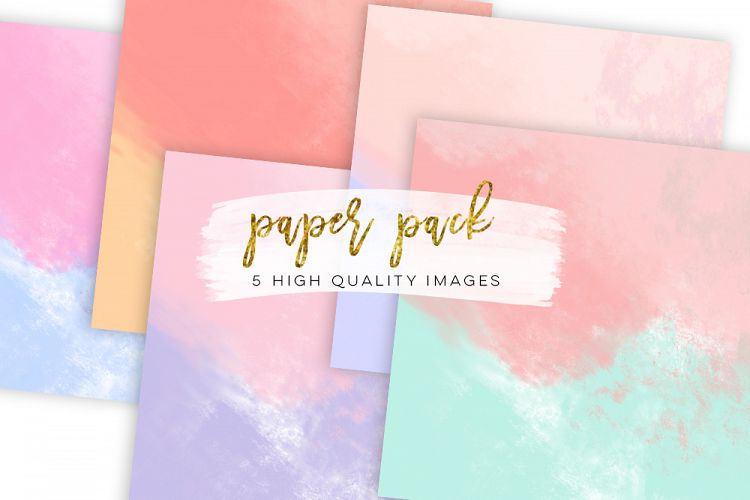 750x500 Ombre Watercolor Digital Paper, Pastel Ombre Digital Paper