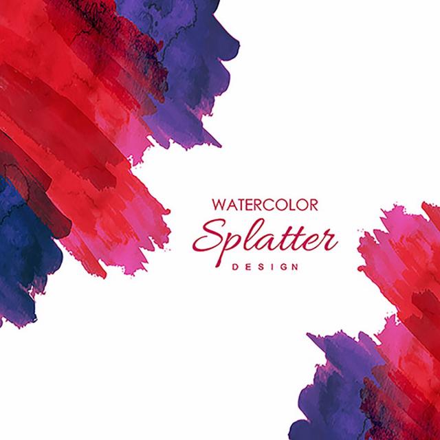 640x640 Hand Drawn Watercolor Splatter Designs, Watercolor, Splash