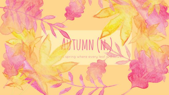 550x309 Watercolor Autumn Leaves Desktop Wallpaper