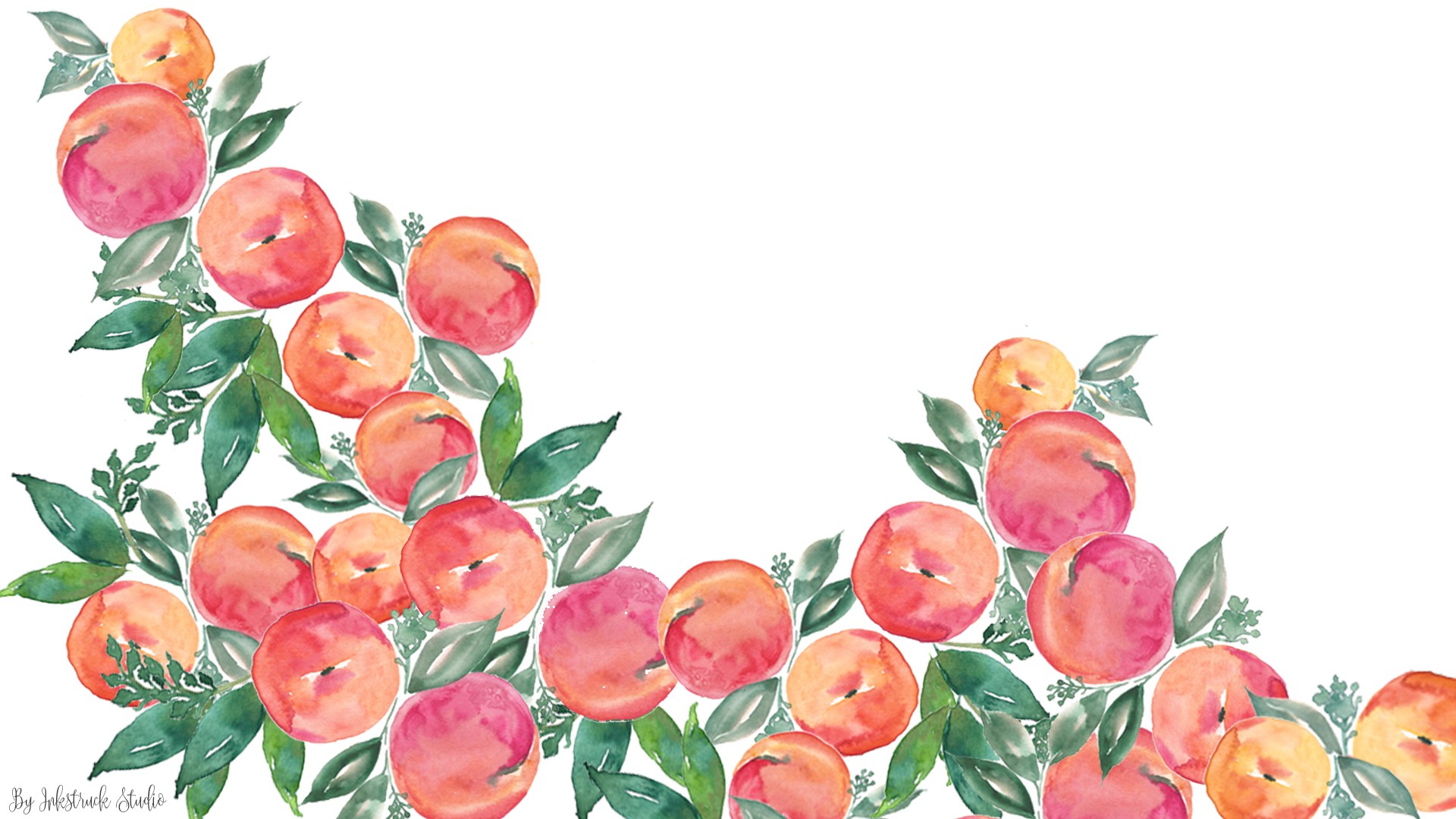 1920x1080 Free Watercolor Peach Wallpaper Desktop 1