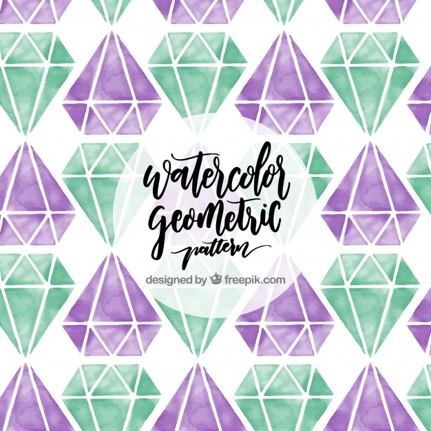 626x626 Pattern Of Watercolor Diamond Vector Free Download