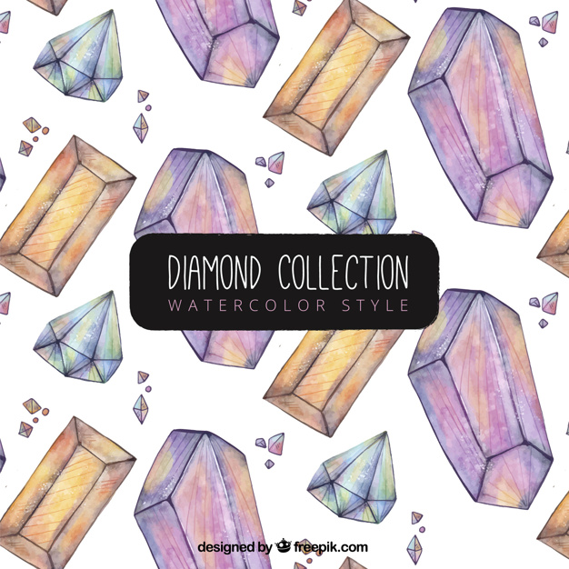 626x626 Watercolor Diamond Pattern Vector Free Download