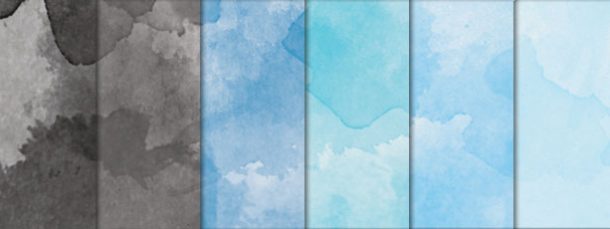 610x229 Watercolor Digital Paper Pack