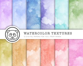 340x270 Watercolor Digital Paper Watercolor Paper With Etsy