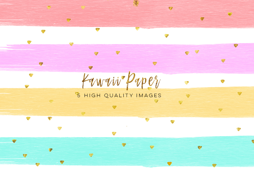 1000x667 Kawaii Watercolor Digital Paper, Digital Paper Weekly Stickers