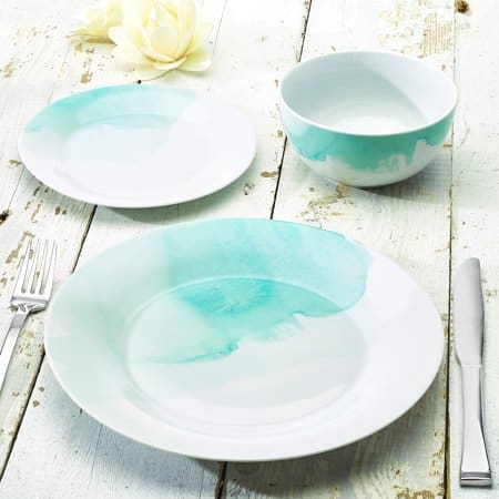 450x450 Ocean Blue Watercolor Collection 12 Piece Dinnerware Set Clearance
