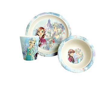 355x292 Disney Frozen Watercolor Sisters Bamboo Dinnerware Set