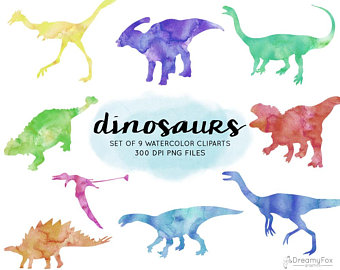 340x270 Dinosaur Watercolor Etsy