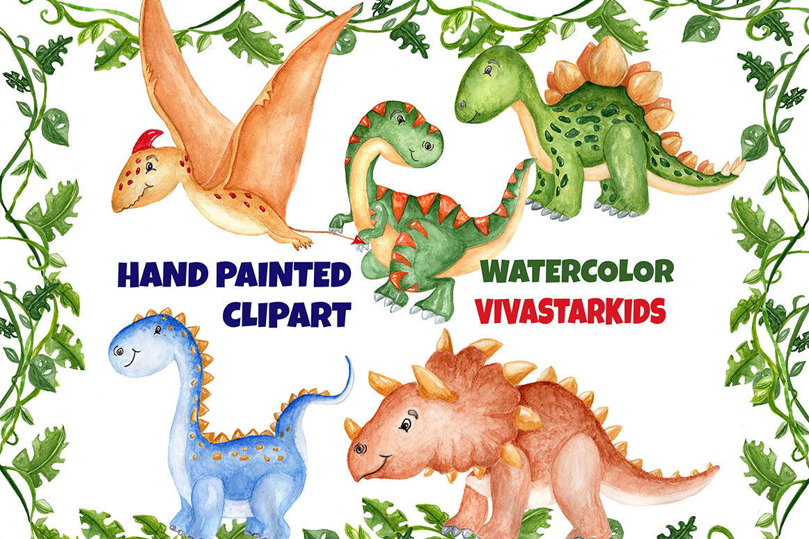 1162x775 Watercolor Dinosaur Clipart By Vivastarkids