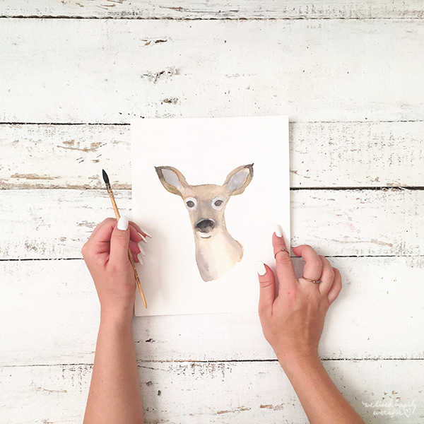 600x600 Doe Watercolor Tutorial We Lived Happily Ever Afterwe Lived