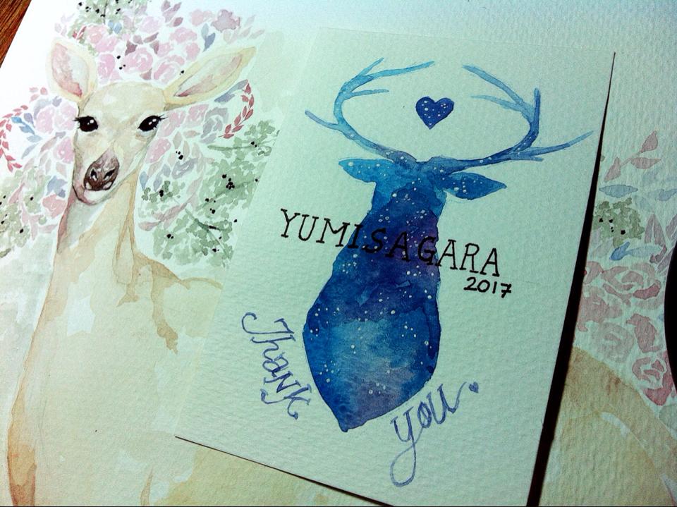 960x719 Watercolor Doe By Sagarayumi