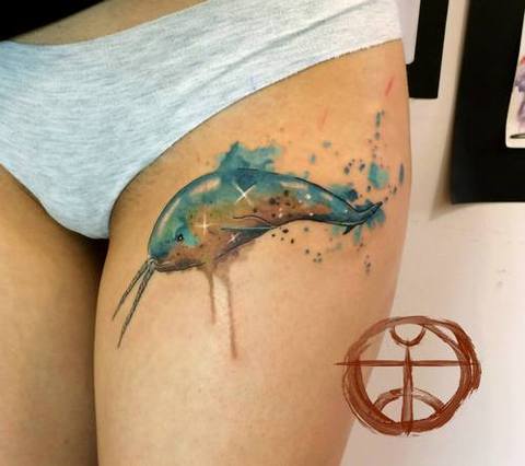 480x426 50 Breathtaking Watercolor Tattoos Temporary Tattoo Blog