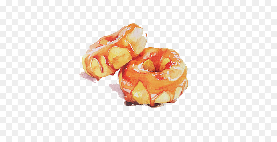 900x460 Doughnut Watercolor Painting Drawing Illustration