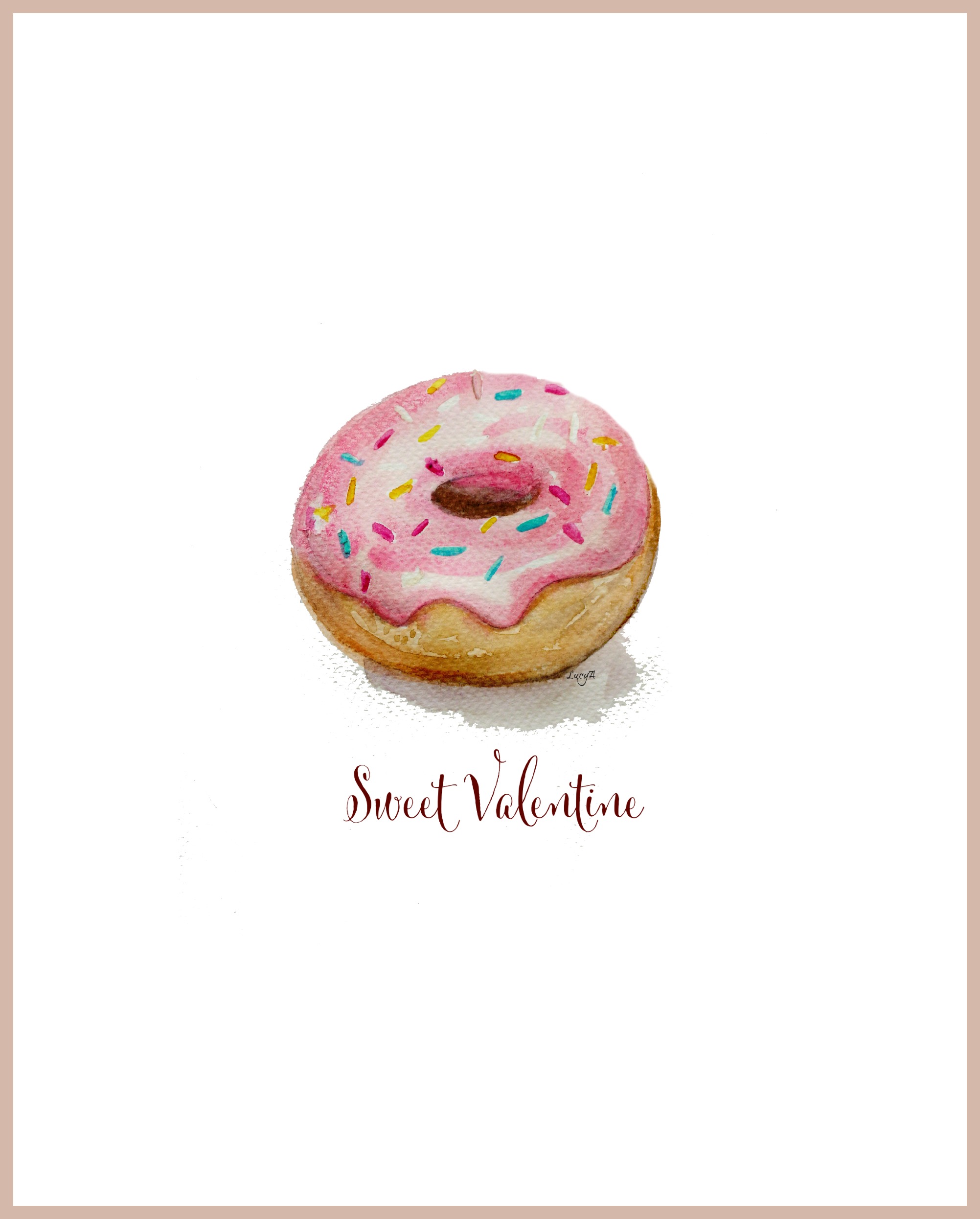 2003x2491 Free Watercolor Doughnut Printable(S)
