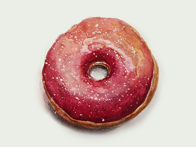400x300 Watercolor Donut By Helena Zaichenko
