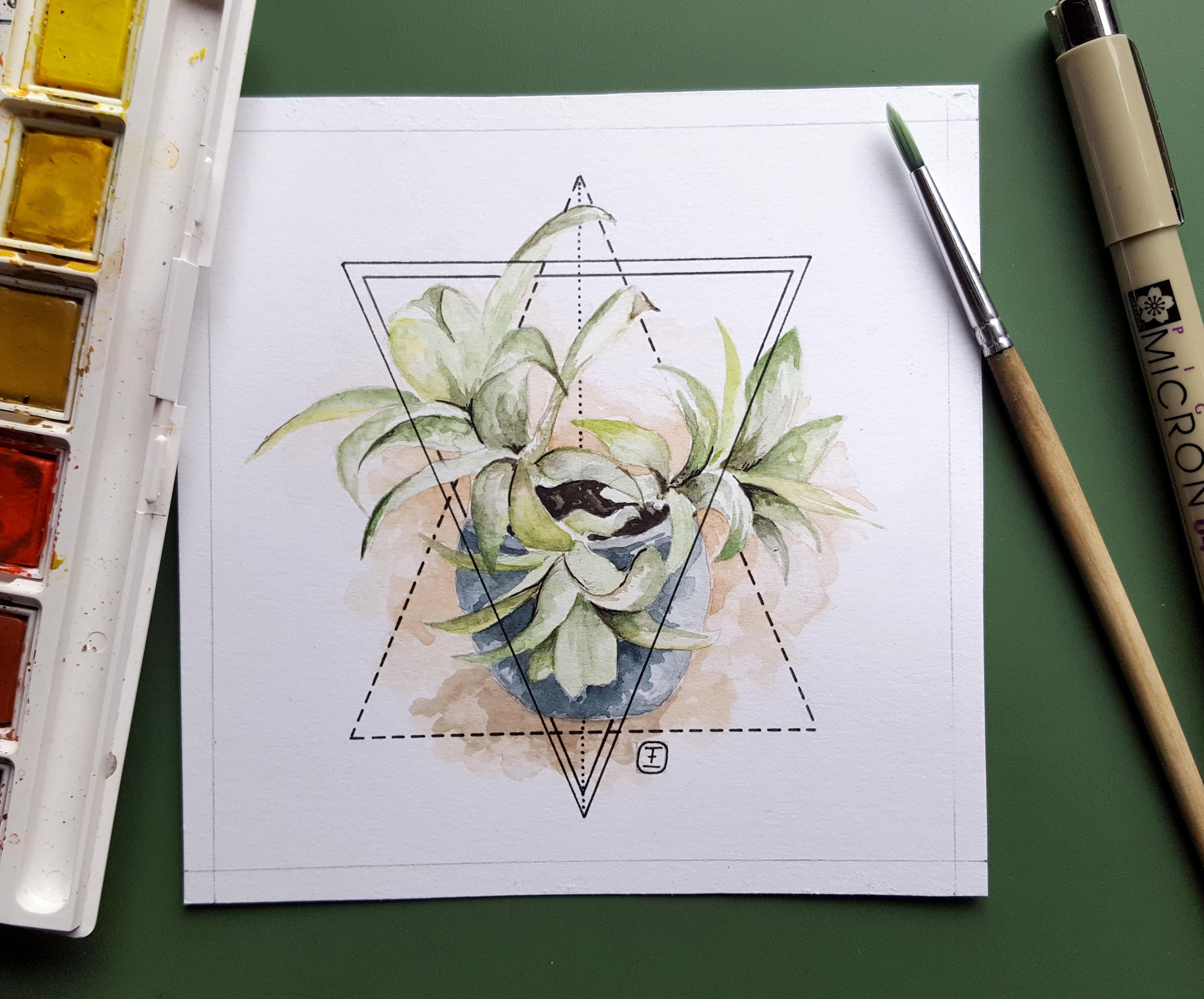 3600x2988 Some More Geometric Doodles Watercolor