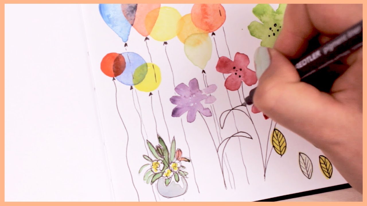1280x720 Watercolor Doodle Ideas For Beginners Art Journal Thursday Ep. 8