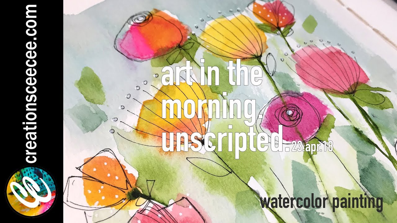 1280x720 From Abstract Watercolor Floral Painting To Doodles