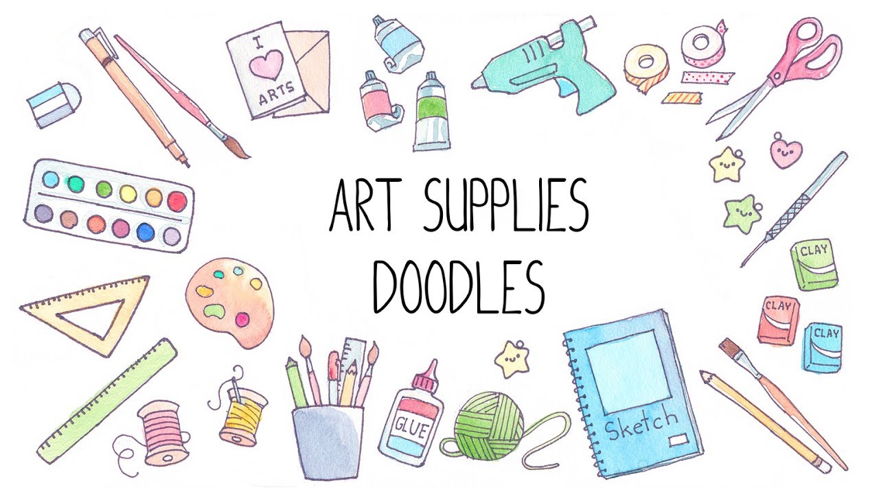 1280x720 Art Supplies Doodles Cute Doodles Amp Watercolor Ideas