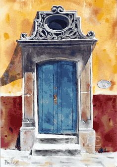 Watercolor Door