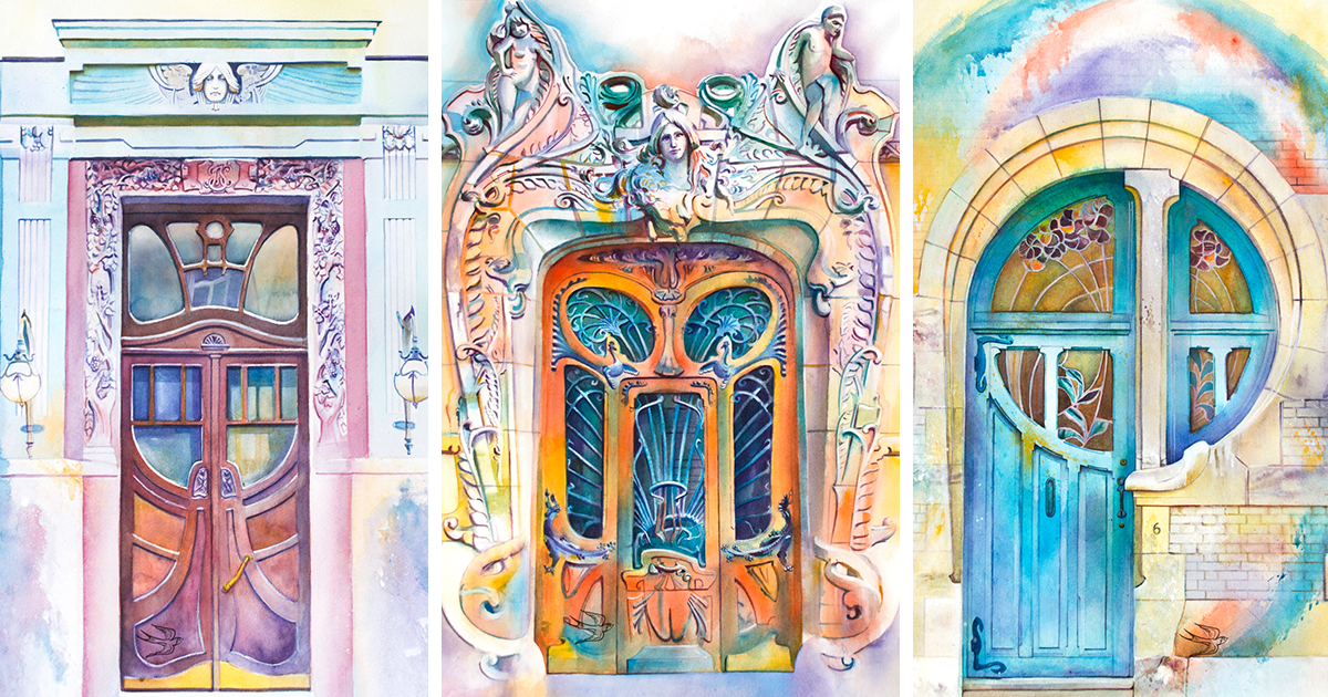 1200x630 Ukrainian Artist Travels The World Painting Doors In Watercolor
