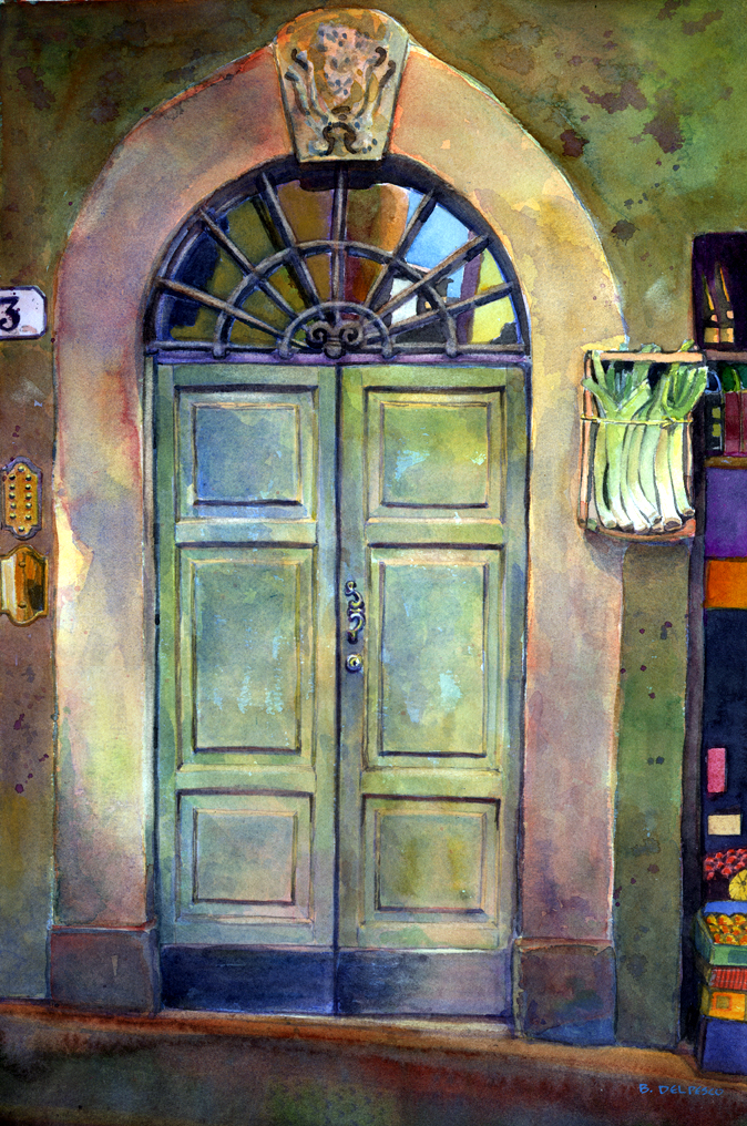 674x1016 Watercolor Italian Door With Leeks (Amp Why Do People Like Images
