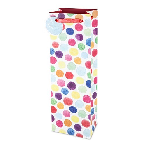 500x500 Accessories Watercolor Dots 1 Bottle Gift Bag