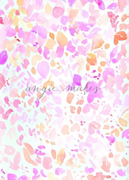 431x600 Pink And Orange Watercolor Dots Background. Watercolor Pink Dots