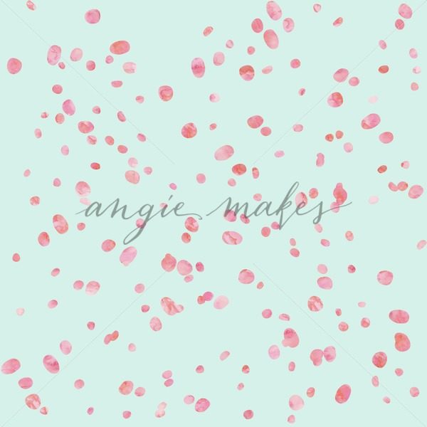 600x600 Watercolor Dots Background Pattern. Repeats Seamlessly