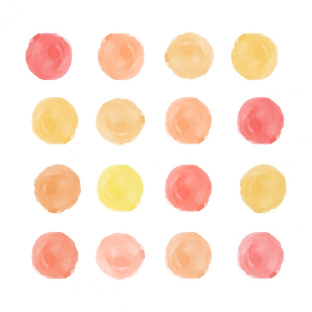 626x626 Autumn Watercolor Dots Vector Free Download