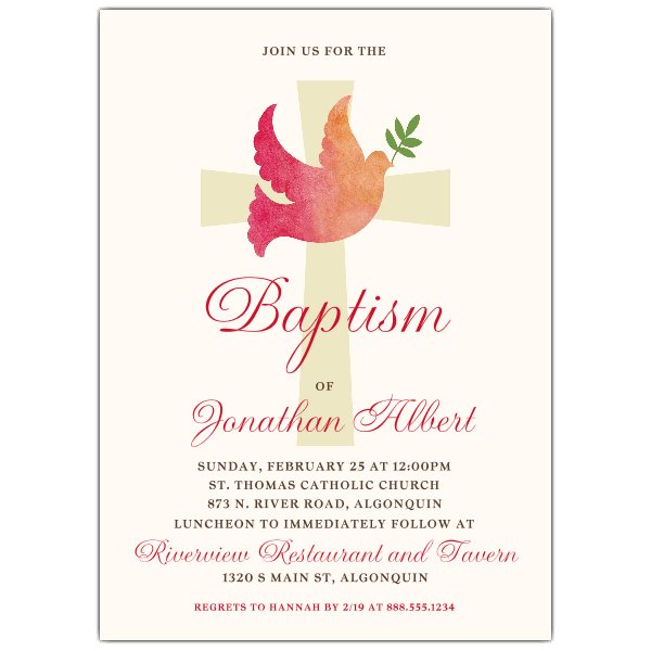 600x600 Watercolor Dove Religious Invitations Paperstyle
