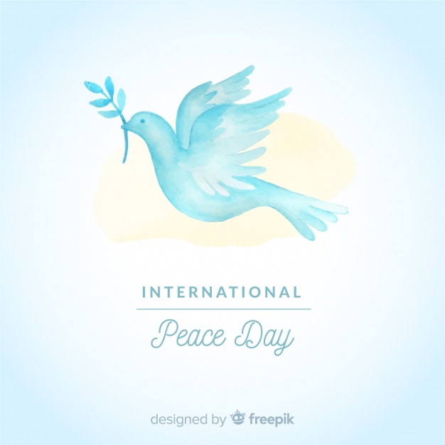 626x626 Watercolor Day Of Peace Composition With White Dove Vector Free