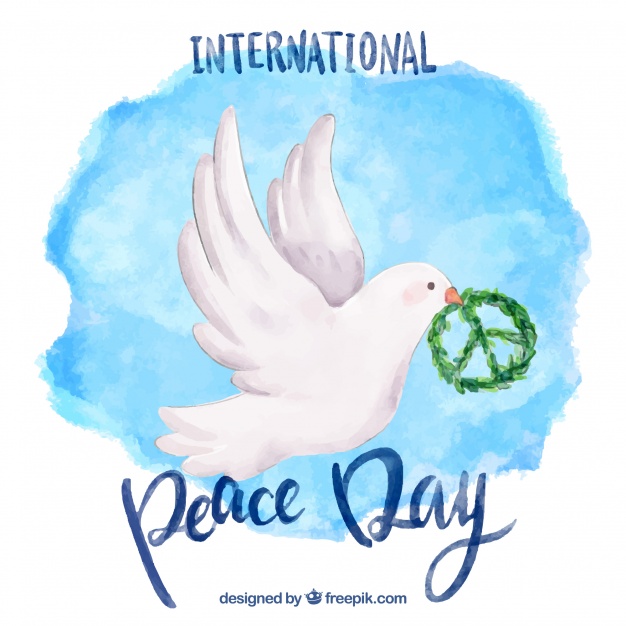 626x626 Watercolor Dove With Peace Symbol Vector Free Download