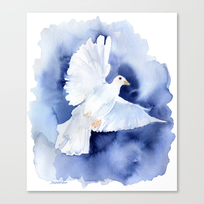 700x700 Dove Watercolor Canvas Print By Susanwindsor Society6