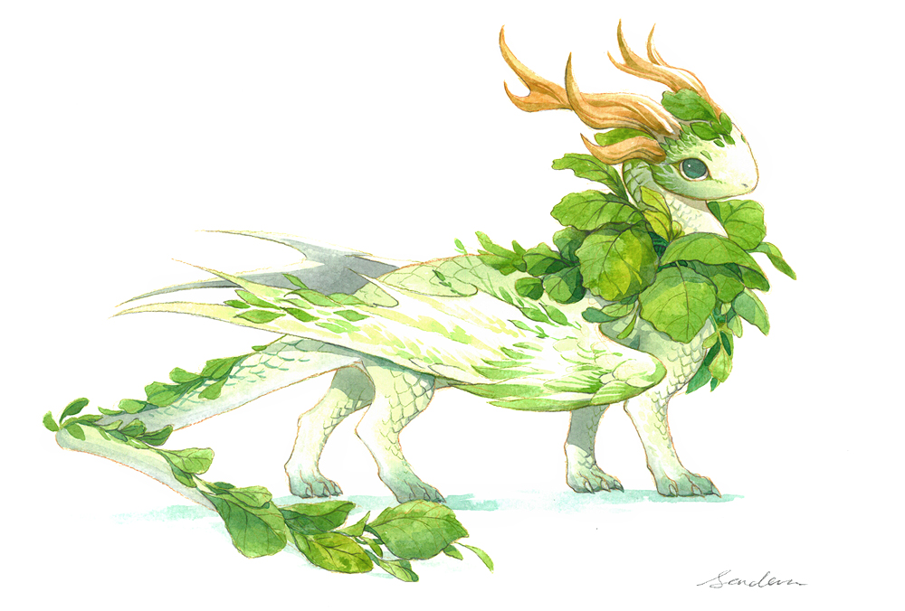 1000x676 Watercolor Dragon 1