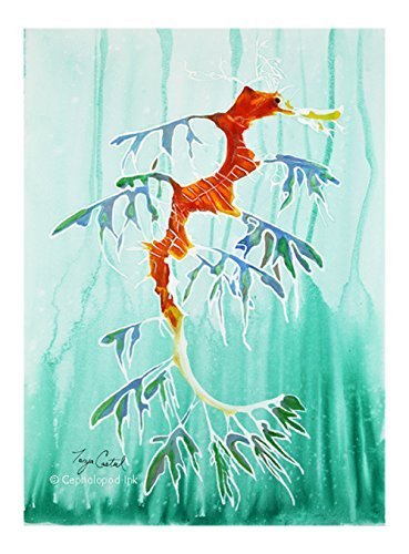 369x500 Leafy Sea Dragon Art Print From Watercolor Painting