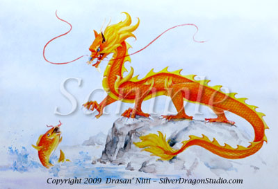 400x273 Oriental Dragons, Dragon Art Personalized With Chinese
